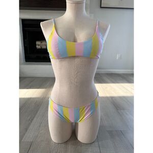 Womens small striped swim suit